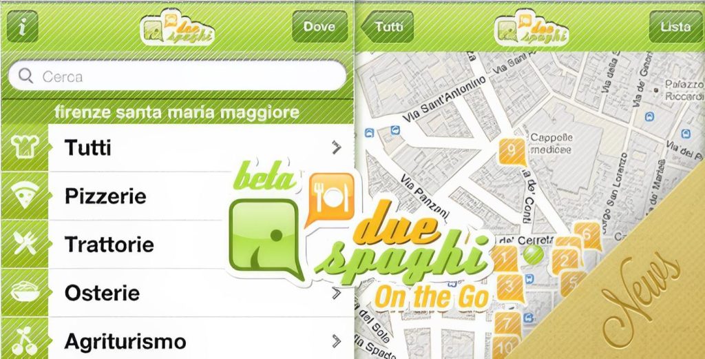 Trova i Ristoranti Preferiti con 2Spaghi On-the-Go