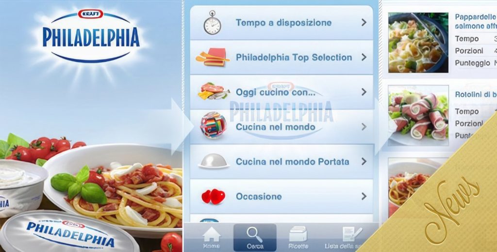 Ricette Spalmabili con l'App di Philadelphia