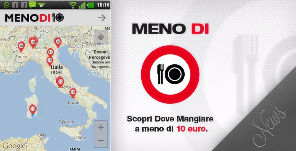 Geo-localizza il Deal: Mangiare a Meno di 10 Euro
